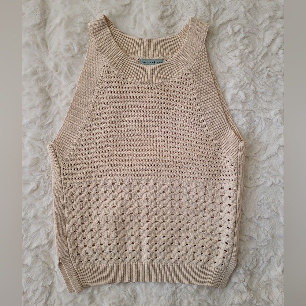 Current Air Beige Tank Knit Sweater Size XS NWOT